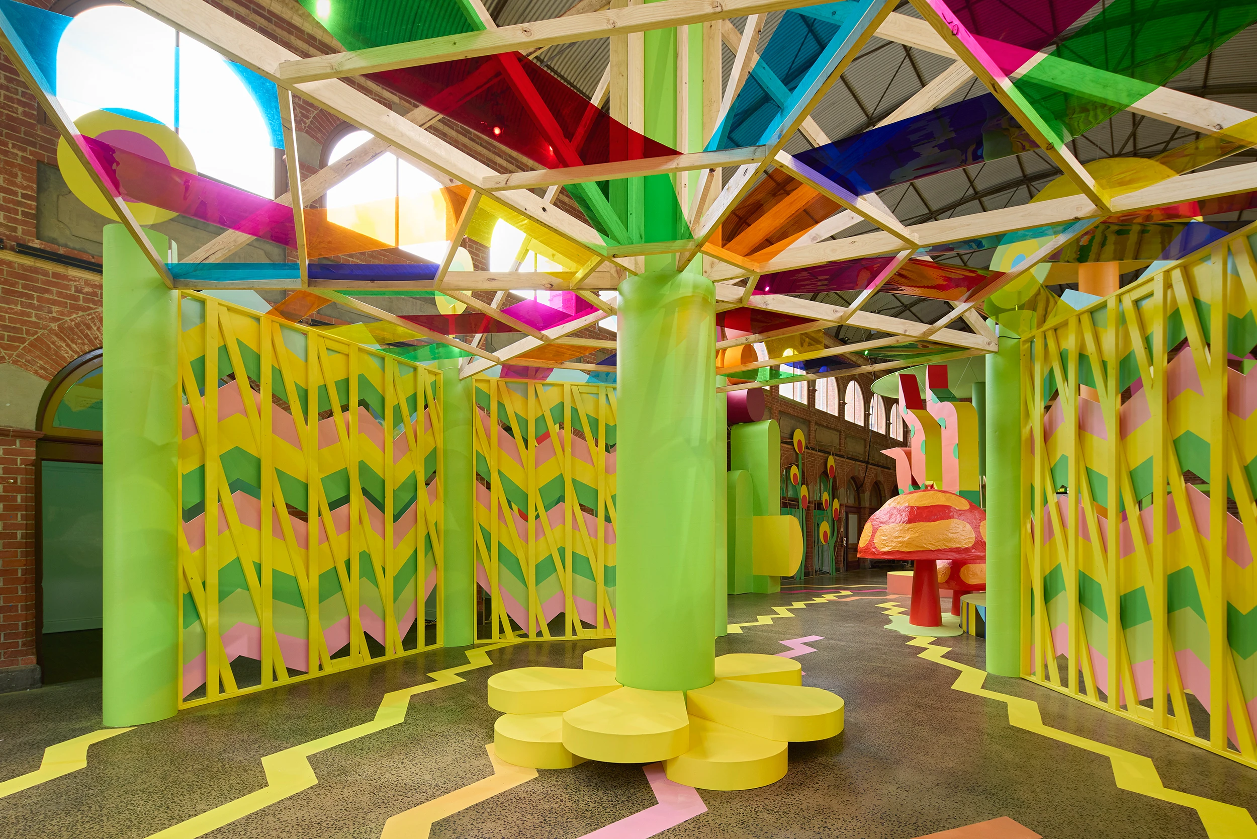 ​​London Artist Morag Myerscough’s Bright, Colourful World Arrives at Sunnyside  